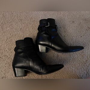 Saint Laurent Paris vintage black leather booties. Size 41/ Size 10 in USA